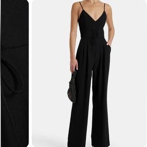 NWT Nicholas Ziggy Lace - Up Wide Leg Black Jumpsuit Size 2